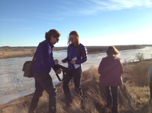 National Geographic reporter and photographer at oil spill near Glendive, Montana in 2015.